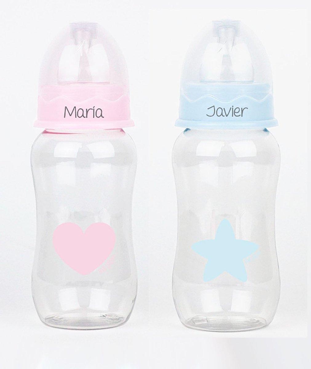 Biberón Personalizado 300 ml Mi Pipo Corazón y Estrella - Nanetes #